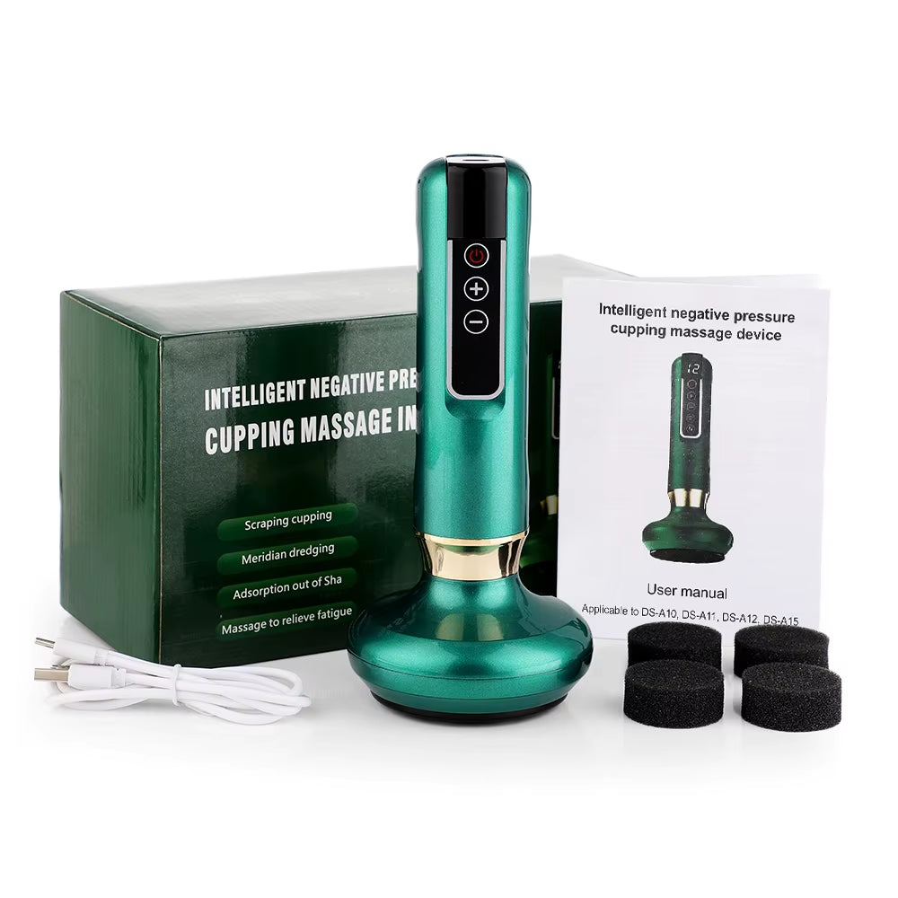 Electric Cupping Massager Vacuum Suction Cup Guasha anti Cellulite Beauty Health Scraping Infrared Heat Slimming Gua Sha Massage
