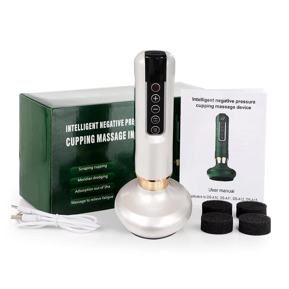 Electric Cupping Massager Vacuum Suction Cup Guasha anti Cellulite Beauty Health Scraping Infrared Heat Slimming Gua Sha Massage