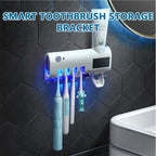 UV Light Sterilizer Toothbrush Holder Cleaner & Automatic Toothpaste Dispenser