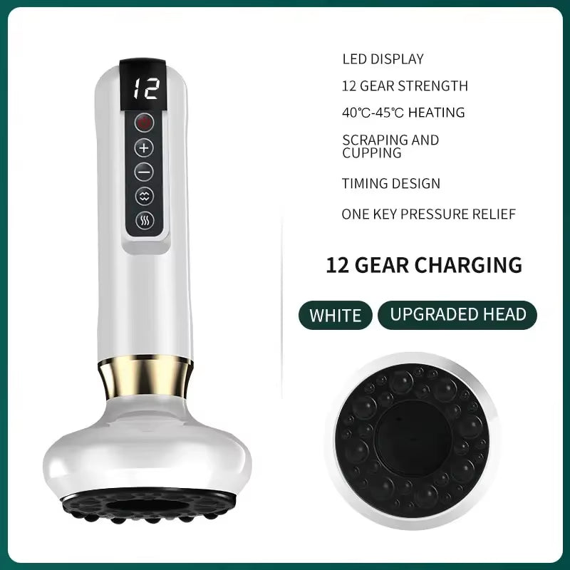 Electric Cupping Massager Vacuum Suction Cup Guasha anti Cellulite Beauty Health Scraping Infrared Heat Slimming Gua Sha Massage