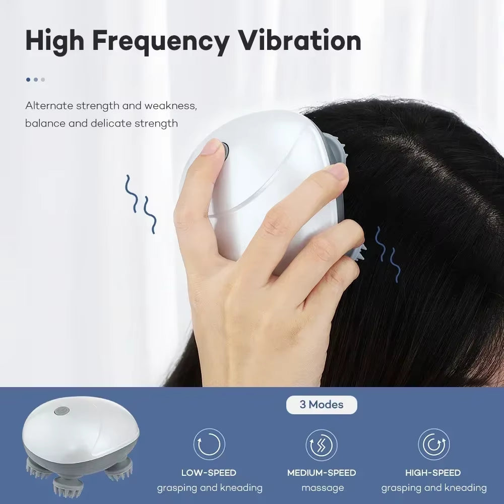 Electric Scalp Head Massager Red Light Antistress Relax Body Massage Muscle Relaxation Massageador Tool