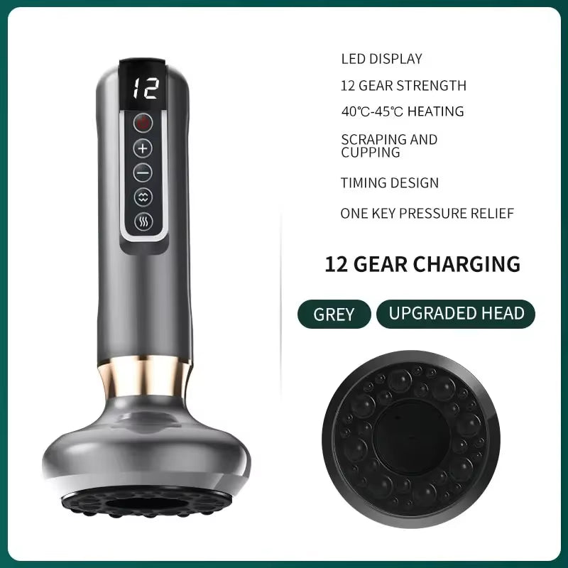 Electric Cupping Massager Vacuum Suction Cup Guasha anti Cellulite Beauty Health Scraping Infrared Heat Slimming Gua Sha Massage