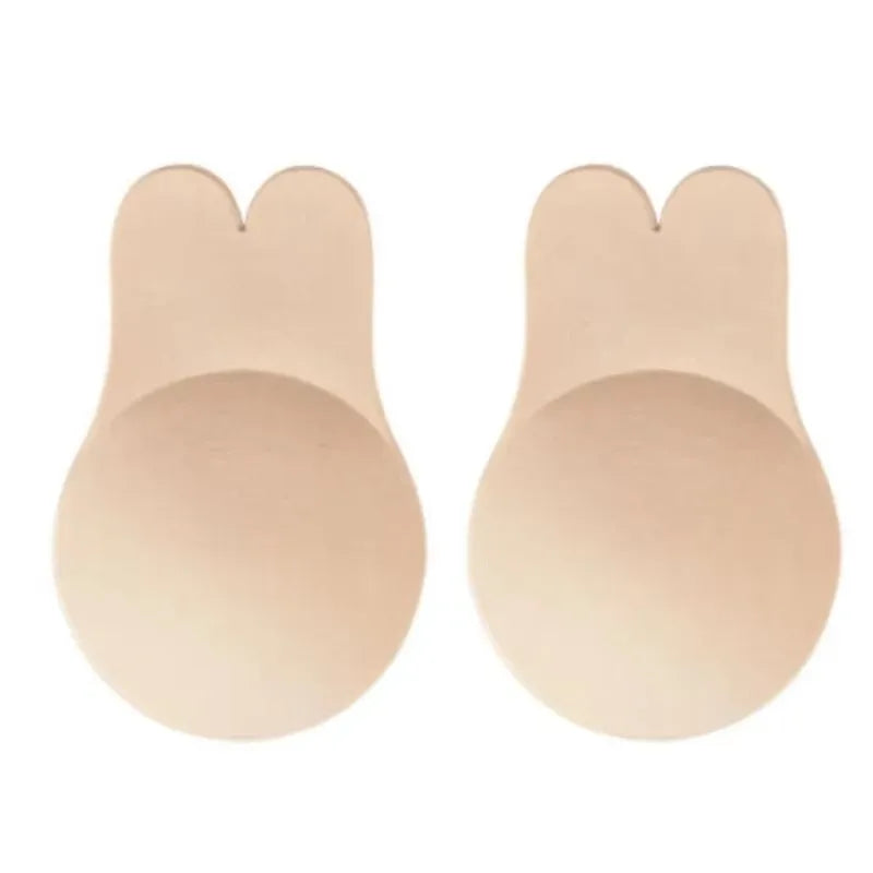 1/2 Pairs Women Bras Self Adhesive Silicone Strapless Invisible Bra Reusable Sticky Breast Lifttape Rabbit Nipple Cover Bra Pads