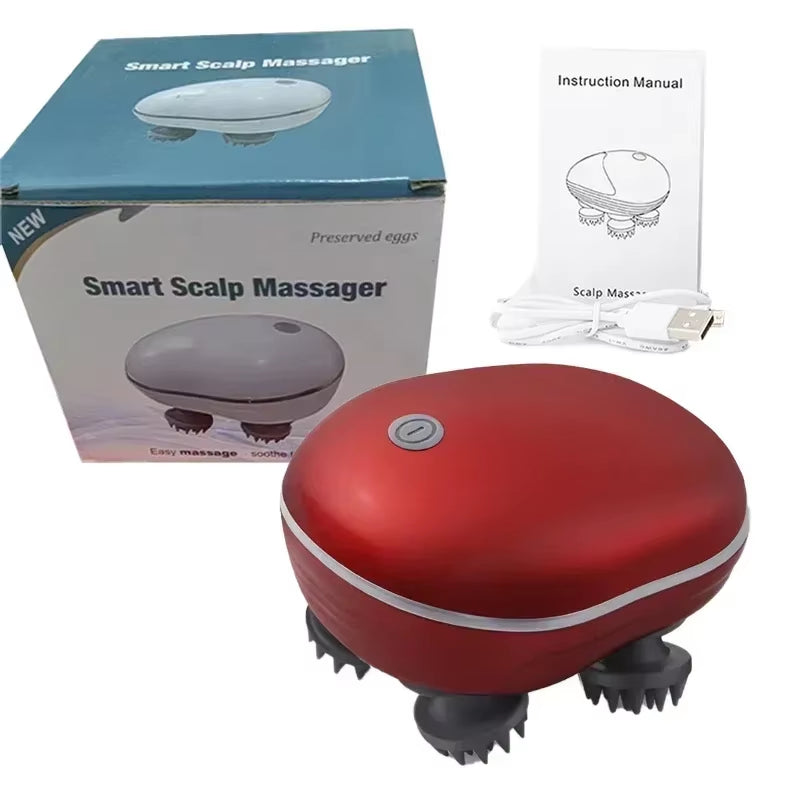 Electric Scalp Head Massager Red Light Antistress Relax Body Massage Muscle Relaxation Massageador Tool