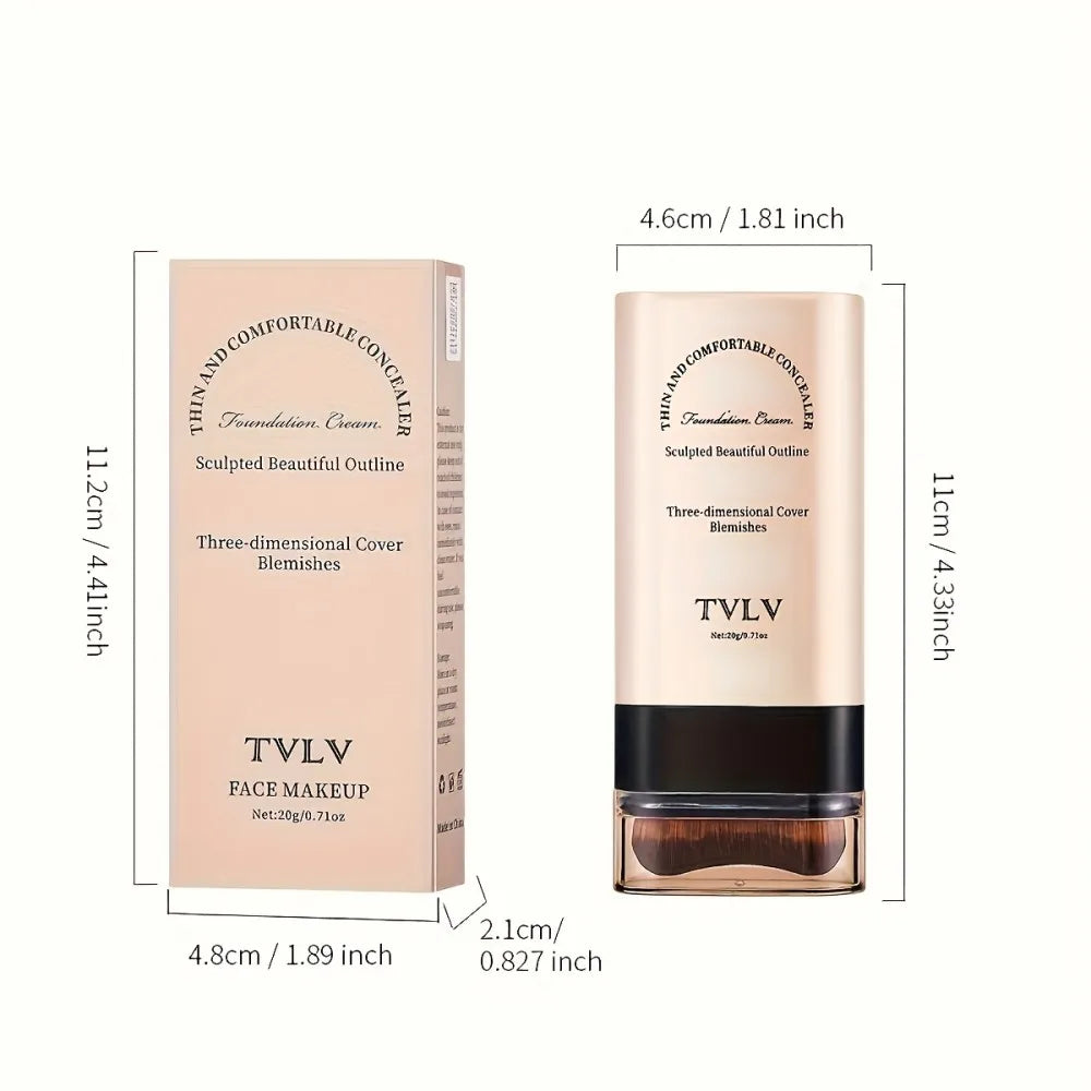 Skin Beauty Double-End Foundation Stick,Velvet Moist Light Concealer Foundation Long-Lasting Flawless Makeup Face Beauty Makeup