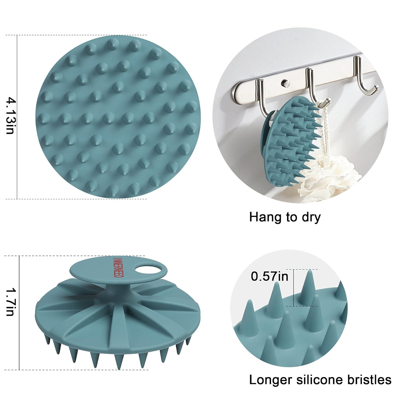 ScalpRevive™ One-Piece Silicone Scalp Massager & Shampoo Brush – Deep Scalp Scrubber
