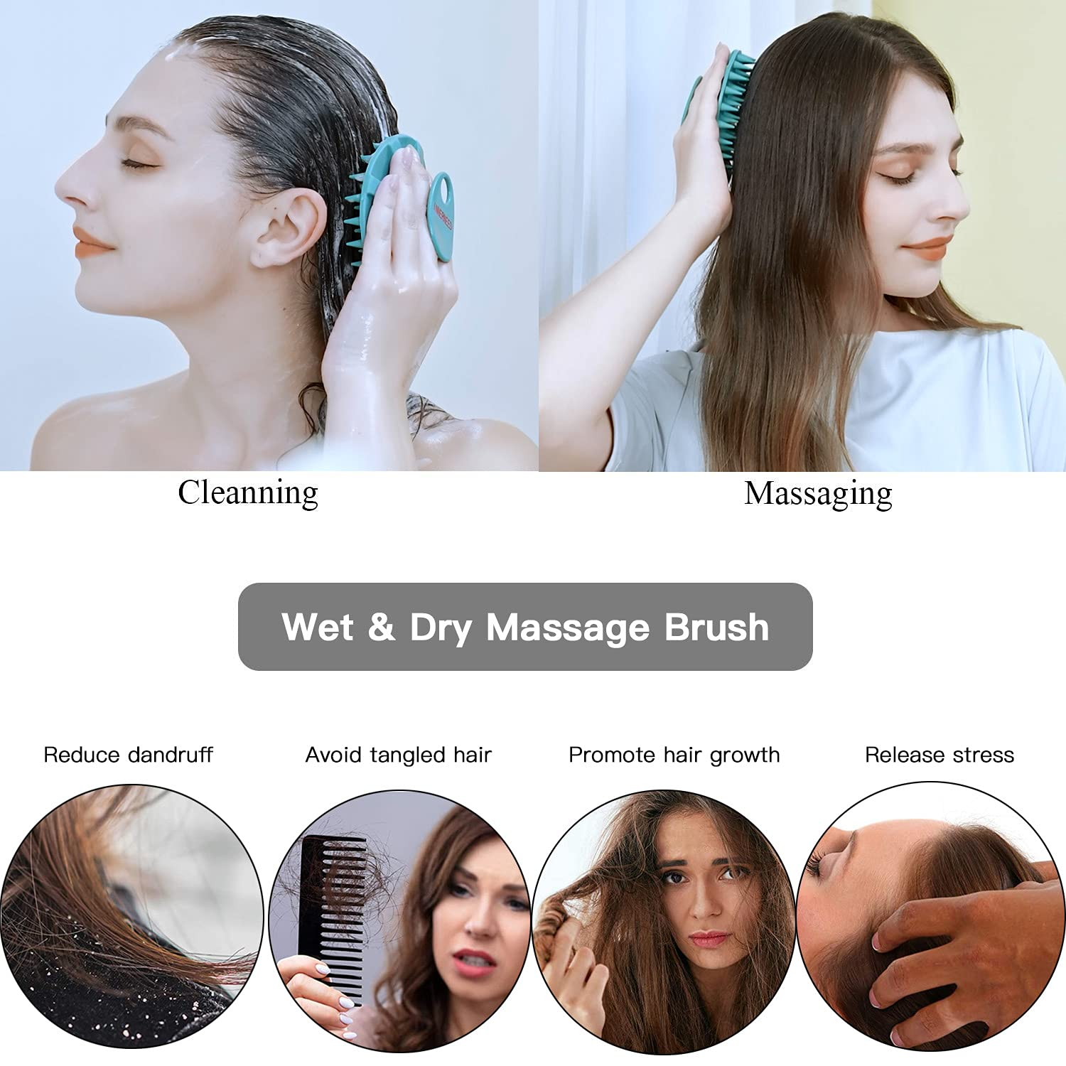 ScalpRevive™ One-Piece Silicone Scalp Massager & Shampoo Brush – Deep Scalp Scrubber