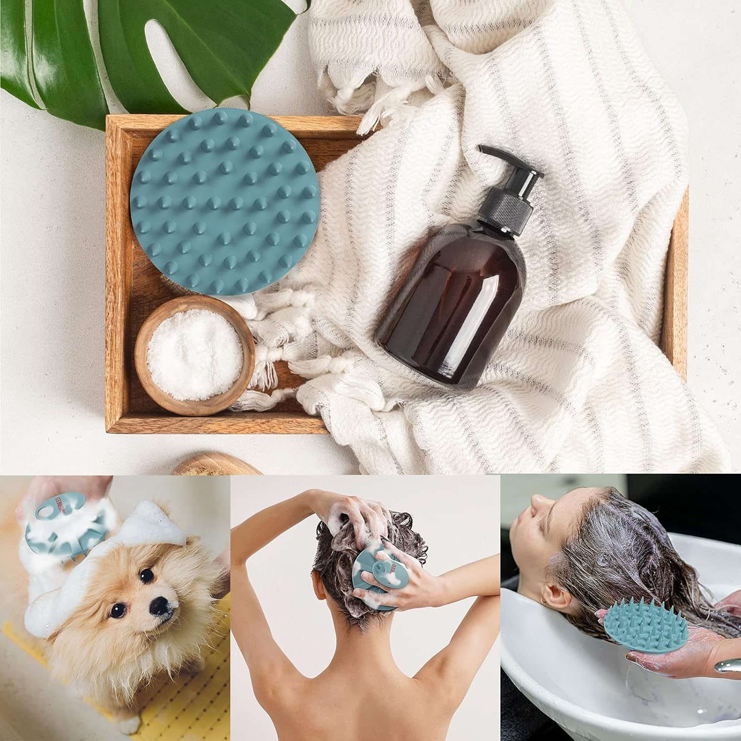ScalpRevive™ One-Piece Silicone Scalp Massager & Shampoo Brush – Deep Scalp Scrubber