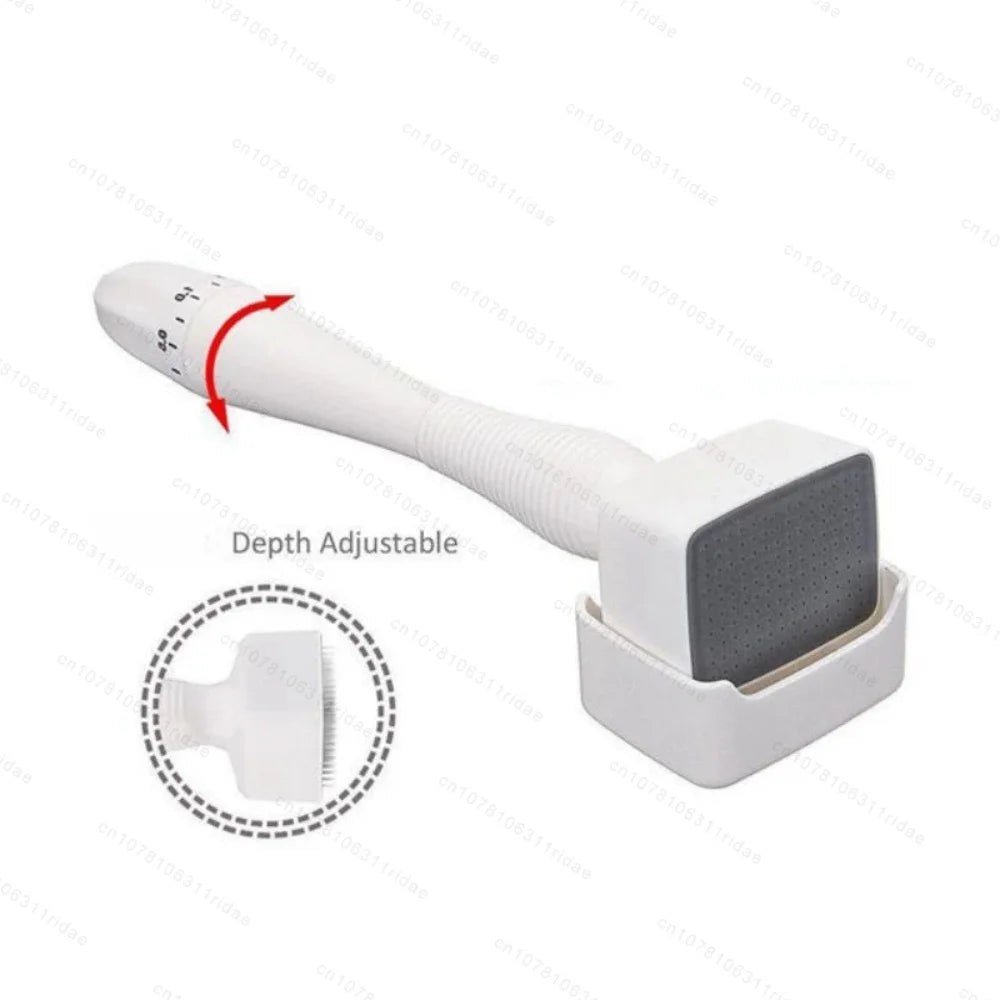 DermaRevive™ 140-Pin Adjustable Microneedle Derma Stamp – 0.2mm Skin Care Tool