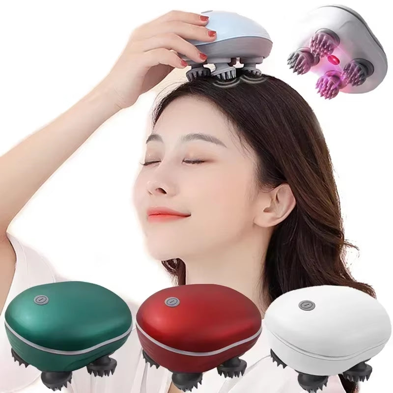 Electric Scalp Head Massager Red Light Antistress Relax Body Massage Muscle Relaxation Massageador Tool