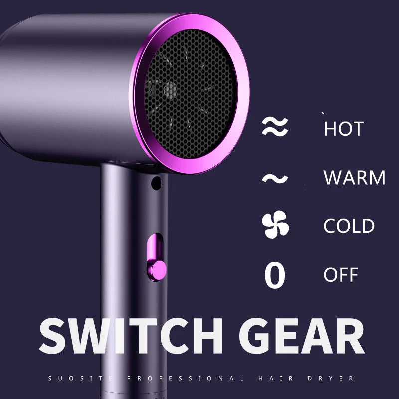 Hair Dryer High-Power Blue Light Negative Ion Ultra Silent Hair Care Quick Dry Home Powerful Constant Anion Electric Hair Dryer