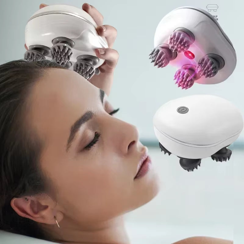 Electric Scalp Head Massager Red Light Antistress Relax Body Massage Muscle Relaxation Massageador Tool