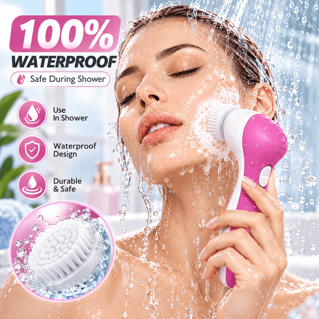 PureGlow™ 7-in-1 Electric Facial Cleansing & Exfoliating Brush - Detour Finds