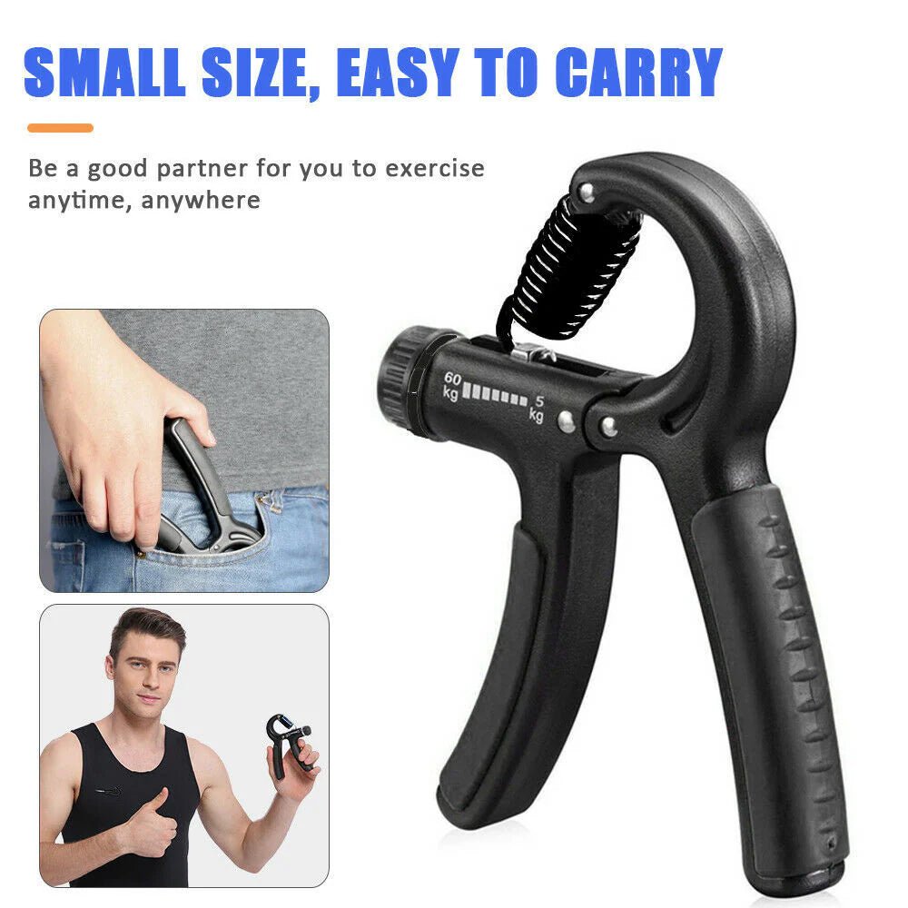 Hand Grip Adjustable Trainer Gripper Strengthener Gym Strength Exerciser Adjustable Heavy Gripper Fitness Hand Exerciser Grip Wrist Training Increase Strength Spring Finger Pinch Carpal Expander - Detour Finds