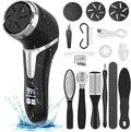 PediSmooth Pro™ 16-in-1 Rechargeable Electric Foot File & Callus Remover Kit – LCD Pedicure System with 3 Roller Heads - Detour Finds