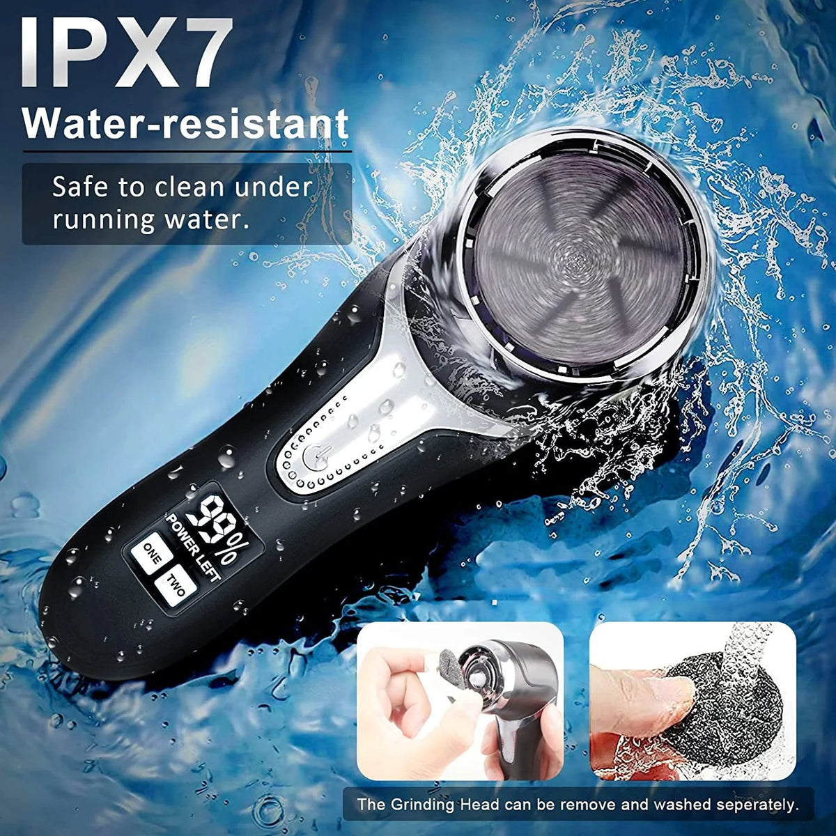 PediSmooth Pro™ 16-in-1 Rechargeable Electric Foot File & Callus Remover Kit – LCD Pedicure System with 3 Roller Heads - Detour Finds
