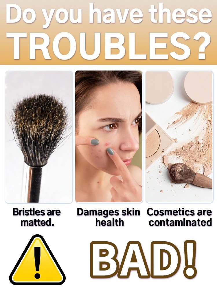 USB Portable Electric Makeup Brush Cleaner – Quick Clean Automatic Brush Washing Machine with Rubber Collar - Detour Finds