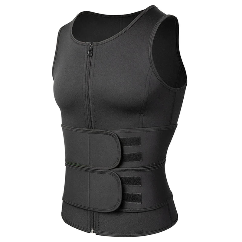 Men Body Shaper Waist Trainer Sauna Suit Sweat Vest Slimming Underwear Weight Loss Shirt Fat Burner Workout Tank Tops Shapewear - Detour Finds