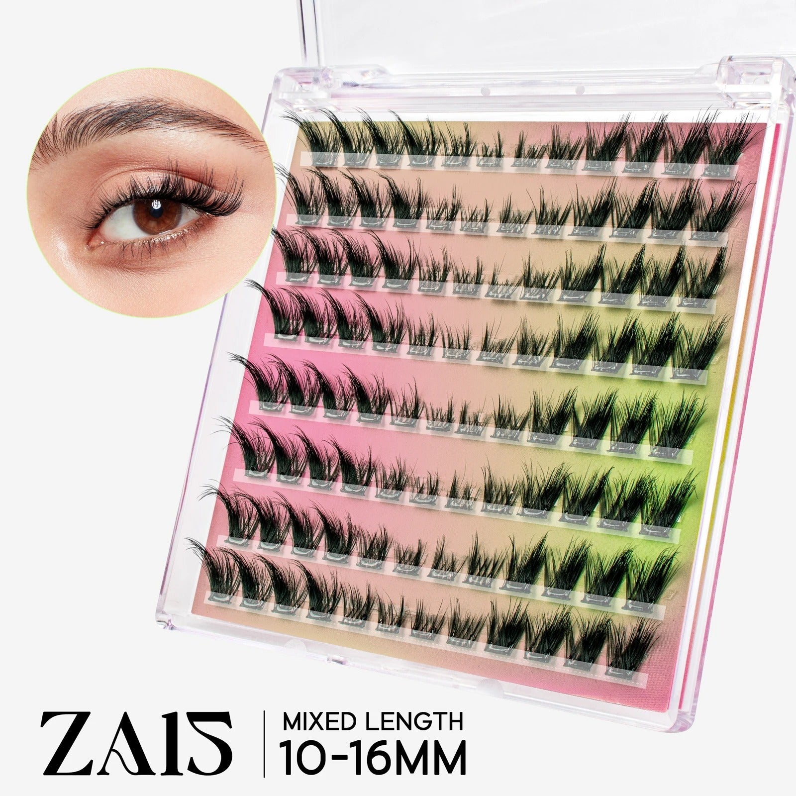VYRILA Self - Adhesive Cluster Lashes – Glue - Free DIY Individual Eyelash Extensions Natural Soft Segmented Lashes - Detour Finds