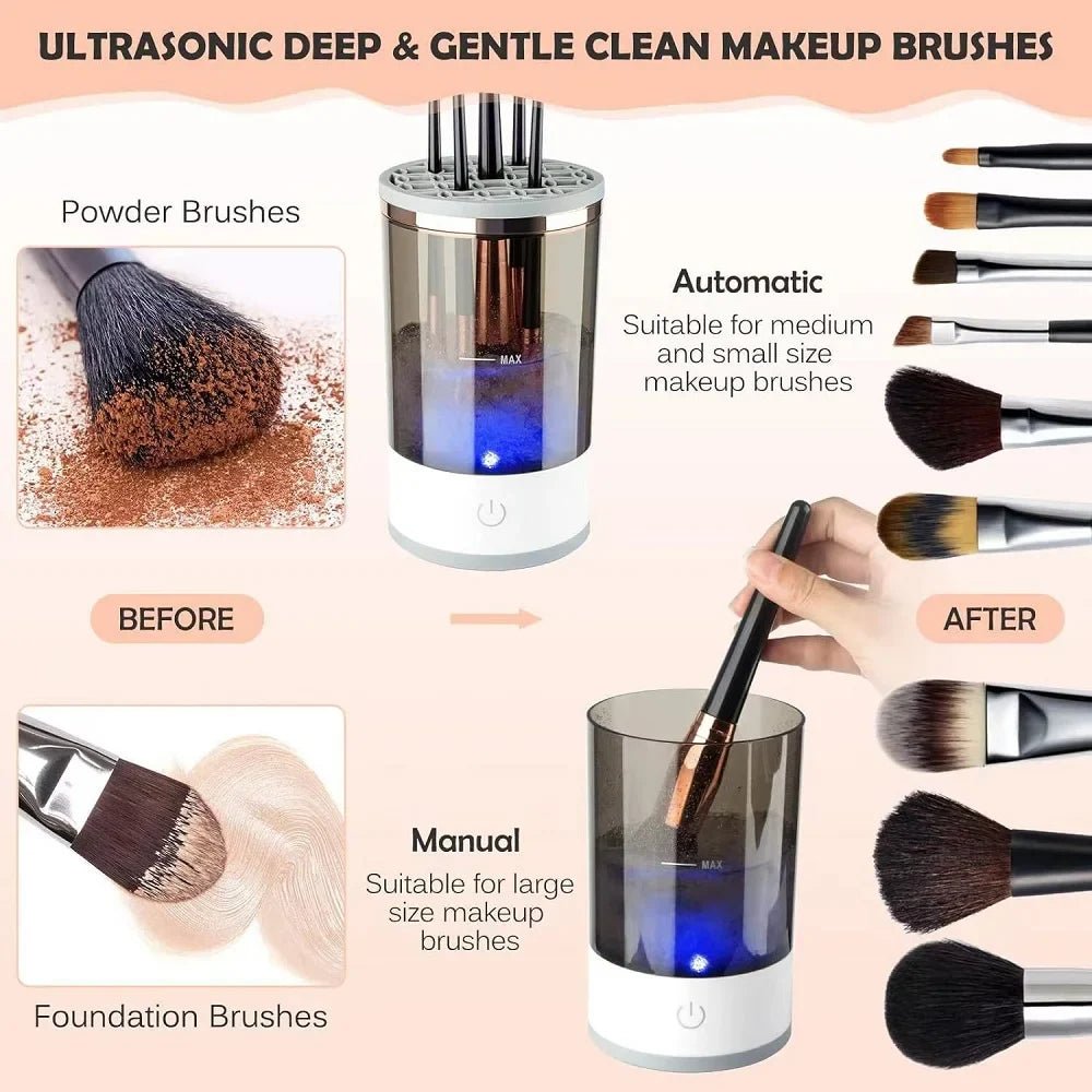 The GlazeSpin Electric Makeup Brush Cleaner Fast Clean Dryer - Detour Finds