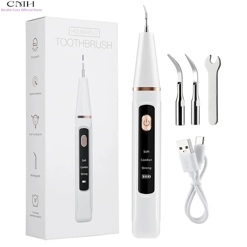 SonicDenti™ Pro Ultrasonic Tartar & Stain Remover – Rechargeable Dental Scaler - Detour Finds