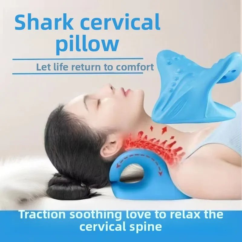 CerviEase™ Cervical Neck Stretcher & Shoulder Relaxation Pillow – Ergonomic Neck Support - Detour Finds