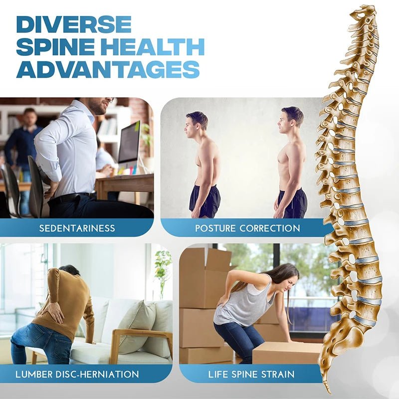 LumbarEase™ Adjustable Back Stretching Massager – 3-Level Spine Support & Relaxation Trainer - Detour Finds
