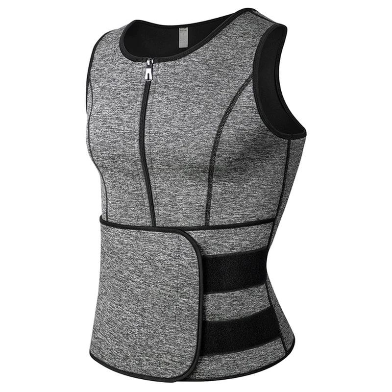 Men Body Shaper Waist Trainer Sauna Suit Sweat Vest Slimming Underwear Weight Loss Shirt Fat Burner Workout Tank Tops Shapewear - Detour Finds