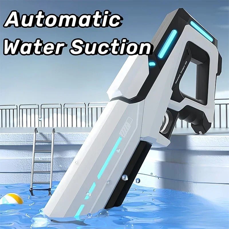 Electric Automatic Water Gun Toy – Rechargeable High - Power Summer Water Blaster with Long Range for Kids & Adults - Detour Finds