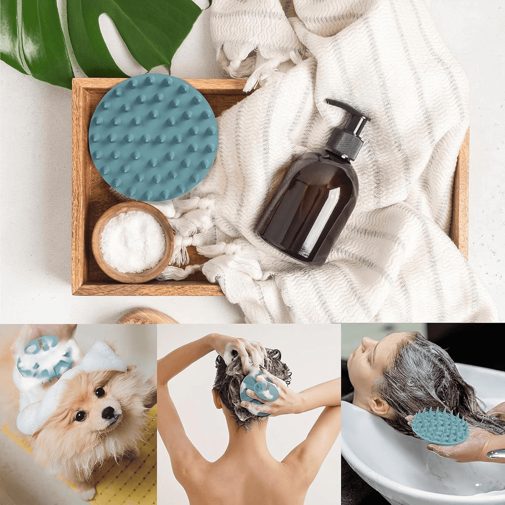 ScalpRevive™ One-Piece Silicone Scalp Massager & Shampoo Brush – Deep Scalp Scrubber - Detour Finds