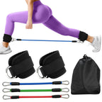 TPE Ankle Resistance Bands Set – Adjustable Leg & Glute Training Straps with D - Ring Support for Home & Gym Workouts - Detour Finds