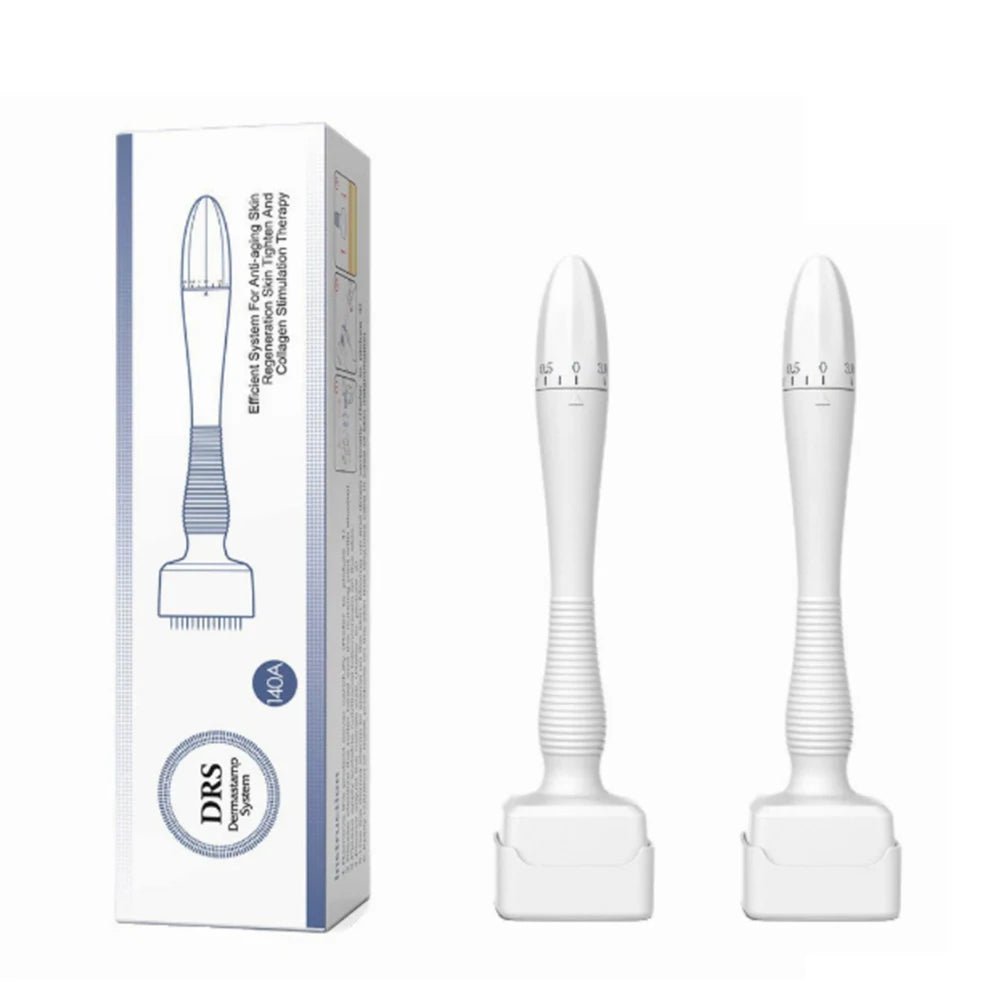 DermaRevive™ 140-Pin Adjustable Microneedle Derma Stamp – 0.2mm Skin Care Tool - Detour Finds
