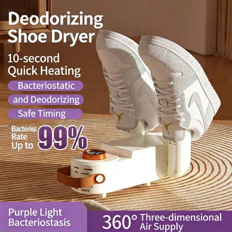 Electric Shoe Dryer & Sterilizer – Quick Dry Dehumidifying Shoe Heater with Intelligent Timer - Detour Finds
