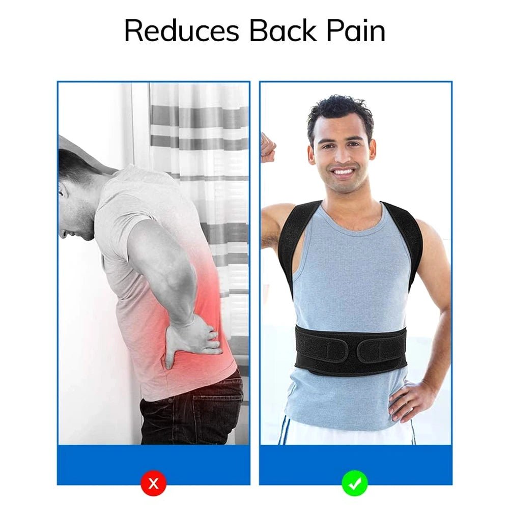AlignVortex™ Adjustable Back Brace & Shoulder Posture Corrector – Upper Back Straightener - Detour Finds