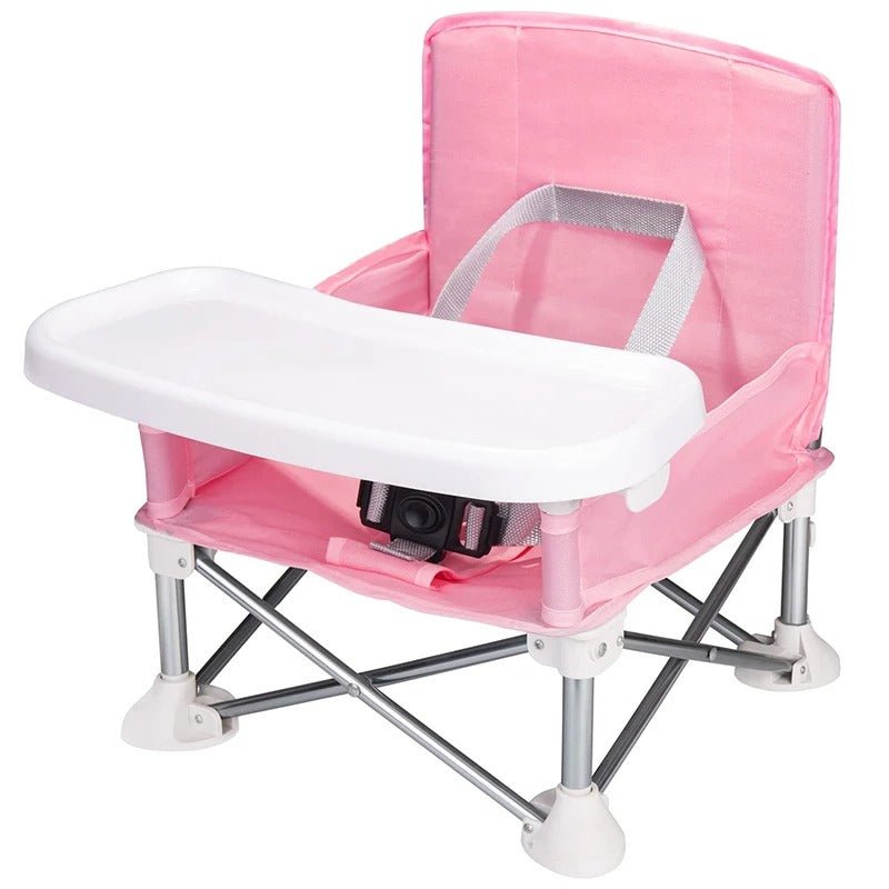 Foldable Portable Baby Dining Chair – Travel Feeding Seat with Safety Belt & Removable Tray (3–36 Months) - Detour Finds