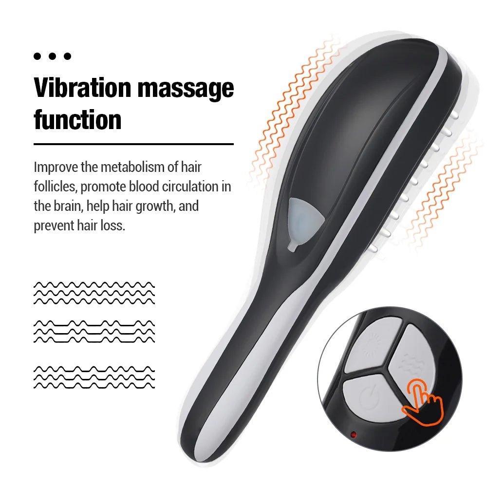 ScalpRevive Pro™ 4-in-1 Electric Spray Massage Comb – Red & Blue Light Scalp Massager - Detour Finds
