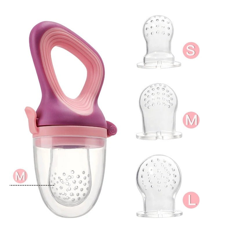 Baby Fruit & Vegetable Feeder – Food - Grade Silicone Infant Self - Feeding Pacifier with Medium Mesh Bag - Detour Finds