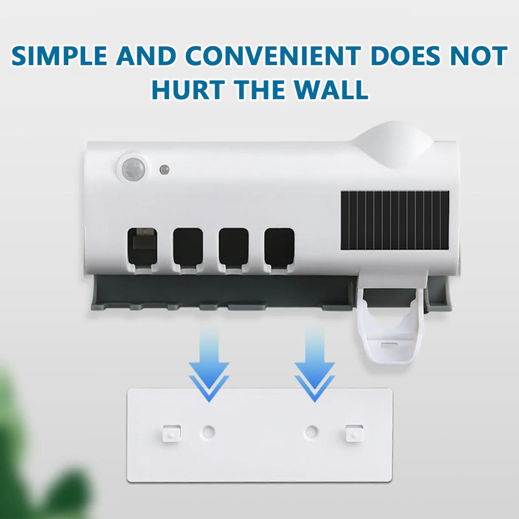 PureGuard™ UV Toothbrush Sterilizer & Automatic Toothpaste Dispenser - Detour Finds
