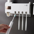 PureGuard™ UV Toothbrush Sterilizer & Automatic Toothpaste Dispenser - Detour Finds