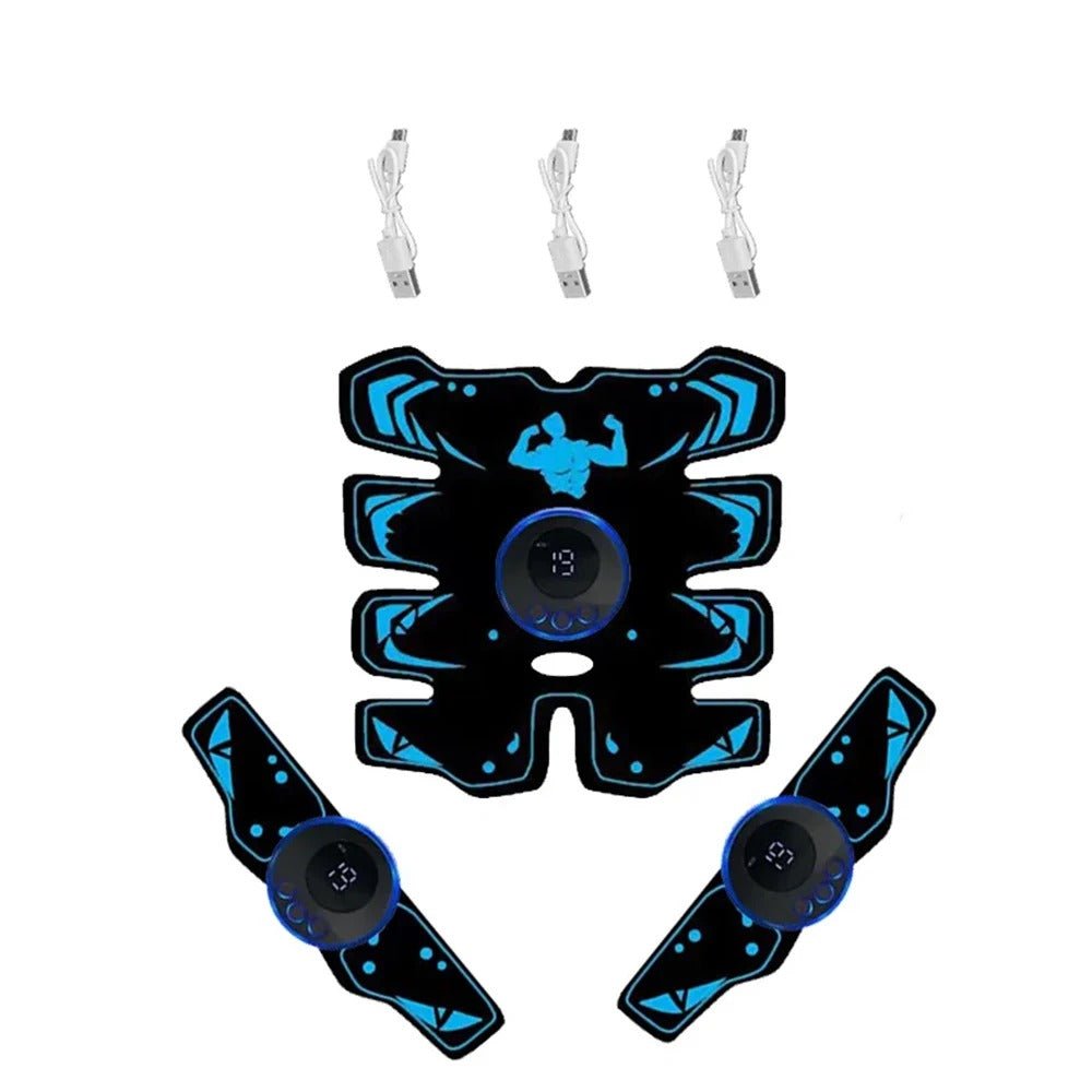 USB Rechargeable EMS Muscle Stimulator – Smart Wireless 3 - in - 1 ABS, Arm & Body Trainer for Slimming and Muscle Toning - Detour Finds