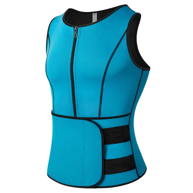 Men Body Shaper Waist Trainer Sauna Suit Sweat Vest Slimming Underwear Weight Loss Shirt Fat Burner Workout Tank Tops Shapewear - Detour Finds