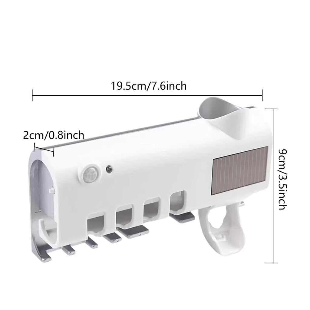 PureGuard™ UV Toothbrush Sterilizer & Automatic Toothpaste Dispenser - Detour Finds
