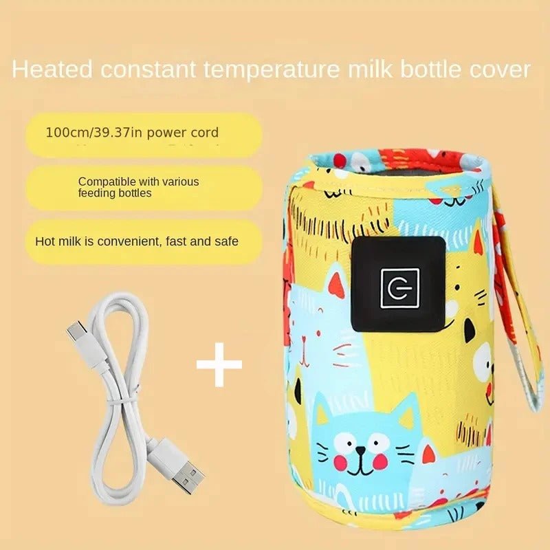 Portable USB Baby Bottle Warmer – Travel Stroller Insulated Milk & Water Heater for Nursing Bottles - Detour Finds