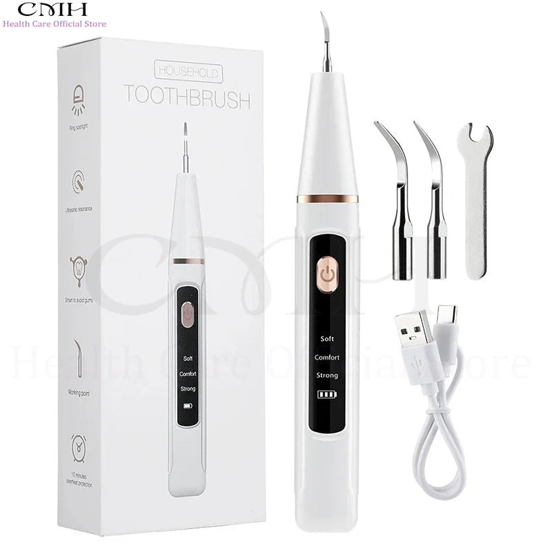 SonicDenti™ Pro Ultrasonic Tartar & Stain Remover – Rechargeable Dental Scaler - Detour Finds