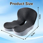 Premium Comfort Seat Cushion for Tailbone & Sciatica Pain Relief, Non-Slip Memory Foam Coccyx Pad for Office, Car, Gaming Chair & Wheelchair - Detour Finds