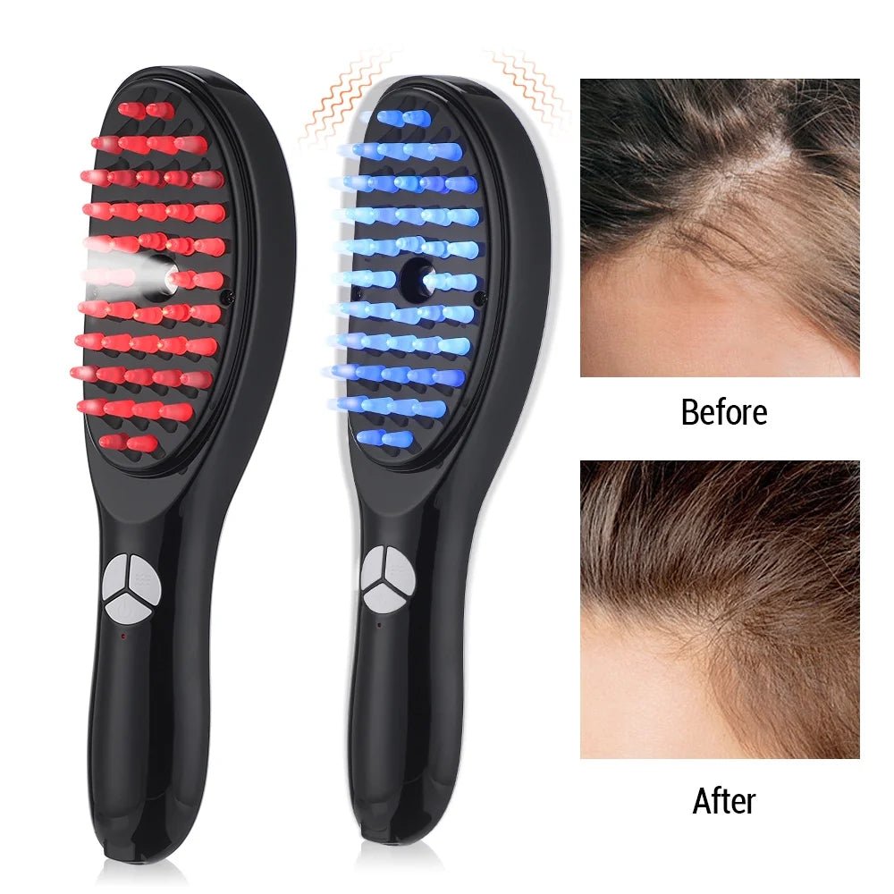 ScalpRevive Pro™ 4-in-1 Electric Spray Massage Comb – Red & Blue Light Scalp Massager - Detour Finds