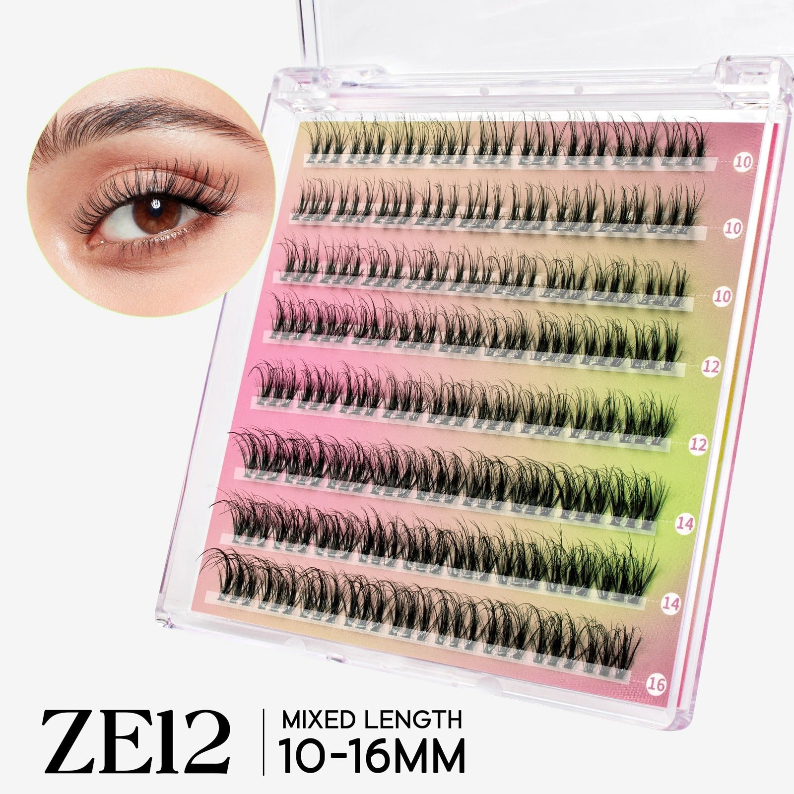 VYRILA Self - Adhesive Cluster Lashes – Glue - Free DIY Individual Eyelash Extensions Natural Soft Segmented Lashes - Detour Finds