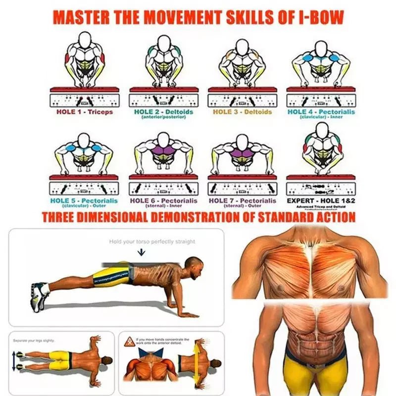 28 in 1 Push up Rack Board System Fitness Workout Train Home Gym Exercise Stands - Detour Finds