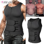 Men Body Shaper Waist Trainer Sauna Suit Sweat Vest Slimming Underwear Weight Loss Shirt Fat Burner Workout Tank Tops Shapewear - Detour Finds