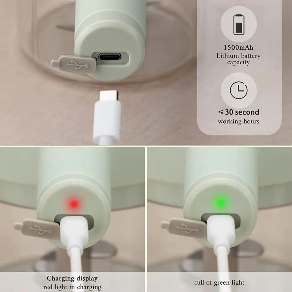 Electric Vegetable Cutter & USB Mini Food Processor – Handheld Multifunction Fruit, Meat & Garlic Chopper - Detour Finds